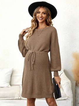 SHEIN бежевое платье для беременных на завязках 40/42