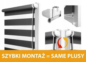 Rolety Dzień Noc na wymiar z napinaczem 53x215 cm
