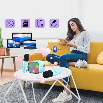 НАБОР КАРАОКЕ МИКРОФОН BLUETOOTH ДИНАМИК ДЛЯ ДЕТЕЙ ПОРТАТИВНЫЙ