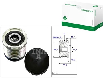 фото thumb №13, Sprzęgiełko генератора renault/opel/mit ina 535 0030 10 генератор -