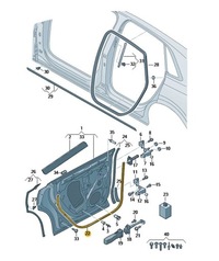 фото thumb №1, Прокладка дверь зад наружная левая audi q8 sq8 rsq8 оригинал od aso