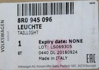 фото thumb №7, Світло задні vag audi q5 2009 2017 оригінальний 8r0945096