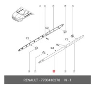 Купити Молдинг двері ліва перед renault clio 2 7700410278, фото thumb
