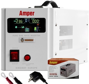 Новый АВАРИЙНЫЙ БЛОК ПИТАНИЯ ДЛЯ ПЕЧИ, НАСОСА ЦО, Pure SINUS PRO 1000Вт 12 ВОЛЬТ