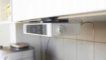 Ferguson Regent Cucina FM, кухонное радио под шкафом, Bluetooth-часы, белые