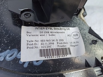 фото thumb №9, Audi a8 d3 s8 короткая туннель средний чёрный кожа кожаный soul европа идеальное состояние