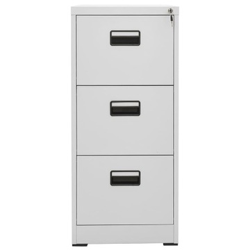 VidaXL Шкаф для документов, светло-серый, 46x62x102,5 см, стальной