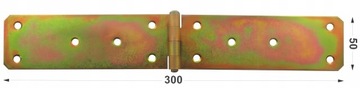 ПЕТЛИ СТРОИТЕЛЬНЫЕ ДЛЯ ДВЕРЕЙ 300 x 50 ПЕТЛИ ОЦИНКОВАННЫЕ