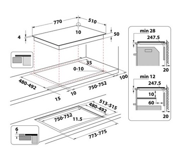 Индукционная варочная панель WHIRLPOOL 77 см WFS7977CPNE 6th Sense + БЕСПЛАТНО