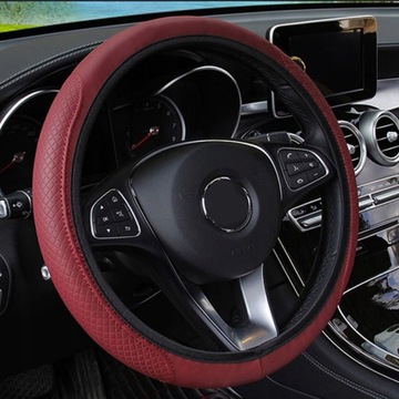 Кожаный чехол на руль автомобиля-3576