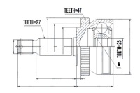 фото thumb №4, Шарнир наружный hyundai sonata nf 2.0crdi 05- nty