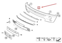 фото thumb №6, Mini cooper s r53 передній бампер панель оздоблювальний 51111177877