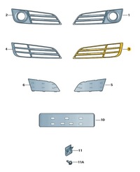 фото thumb №1, Решітка решітка радіатора заглушка бампера audi s8 d4 ліва przedlift aso оригінал nowa
