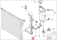 фото thumb №11, Плита монтажна бака радіатора bmw e46 e85 e86 1436251 17111436251