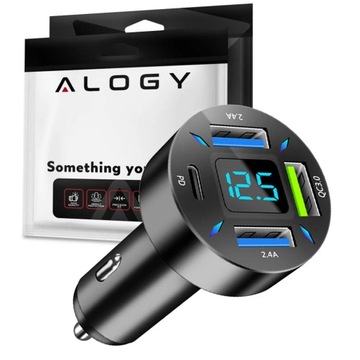 ŁADOWARKA SAMOCHODOWA DO AUTA 3x USB QC USB-C 66W MOCNA SZYBKIE ŁADOWANIE