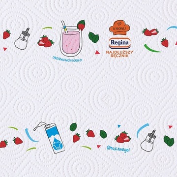 Ręcznik Papierowy Kuchenny REGINA NAJDŁUŻSZY dekorowany ekologiczny 2 rolki