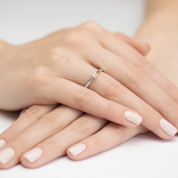 Кольцо W-335 0,15CT Diamond Yellow Gold 585