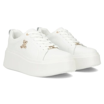 Sneakersy skórzane FILIPPO DP6246/24 WH BIAŁY - 39, Biały