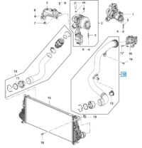 фото thumb №7, Оригинальная труба, трубка  интеркулер opel insignia b 1.6 cdti 39155302