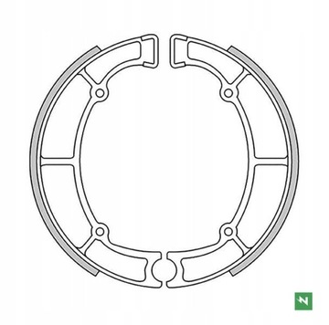 КОЛОДКИ ТОРМОЗНЫЕ ЗАД KAWASAKI EN 500 '90-'04, GT 550 '83-'01, VN 800/850 '