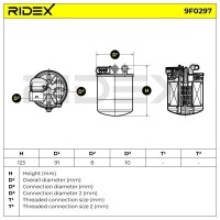 Фильтр топлива ridex 9f0297 Оригинал, фото thumb