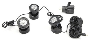 Комплект освещения лампой 3x 1W LED белый 12V для бассейнов с прудом Garden HOBBY