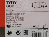 фото thumb №13, Тормозные колодки ham. suzuki p. samurai trw gdb383