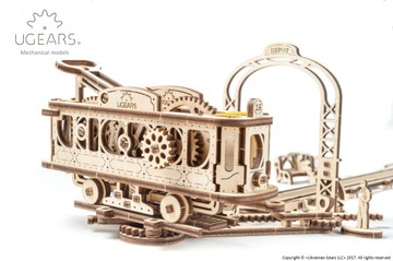 Красивый 3D деревянный пазл uGEARS Tram Line