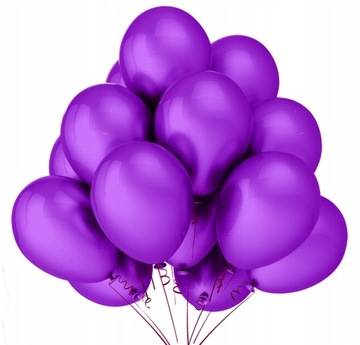 BALONY METALICZNE FIOLETOWE Urodziny 30cm 100szt