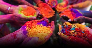 Набор 16 х 75 г красочного порошка Holi Powder Spiral Festival