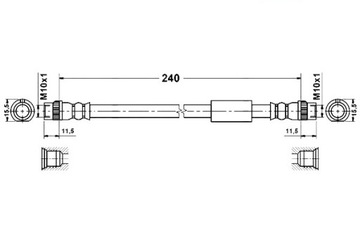 фото thumb №2, Шланг гальмівний elast. citroen jumpy fiat scudo