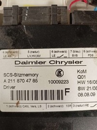 фото thumb №3, Модуль блок керування сидіння mercedes ml w164 r2010