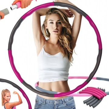 HULA HOP Classic для фитнеса и занятий пилатесом ⌀100 см, складной, 8 элементов