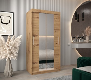Szafa przesuwna garderoba TOKYO 1 100 cm z lustrem