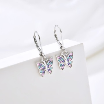 Серьги-подвески из серебра 925 пробы для девочек
