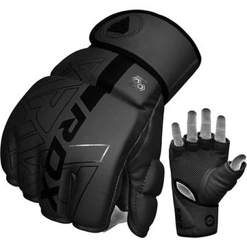 Перчатки для борьбы ММА RDX F6 KARA Matt Black Перчатки для крав-мага