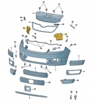 фото thumb №9, Skoda rapid lift 2016-2019 напрямна кронштейн омивача перед 5ja l+p оригінал