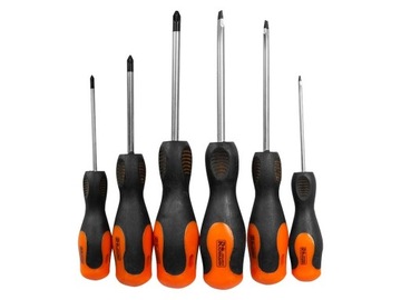ОТВЕРТКИ ПЛОСКИЕ И КРЕСТОВЫЕ PZ PZ0 PZ1 PZ2 6 ШТ.