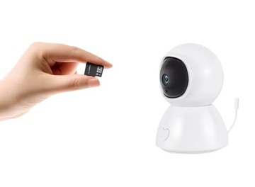 ЭЛЕКТРОННАЯ ВРАЩАЮЩАЯСЯ КАМЕРА НЯНЯ ДАТЧИК ТЕМПЕРАТУРЫ WIFI TUYA SMART PL