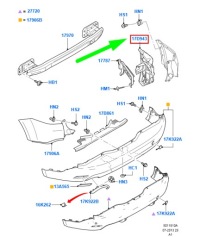фото thumb №7, Ford galaxy mk2 заднє ліве кронштейн бампера 1465384 6m21-r17e851-ae