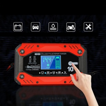 ВЫПРЯМИТЕЛЬНОЕ ЗАРЯДНОЕ УСТРОЙСТВО ДЛЯ АККУМУЛЯТОРА LCD 12V 24V 10A ФУНКЦИЯ РЕМОНТА АККУМУЛЯТОРА.