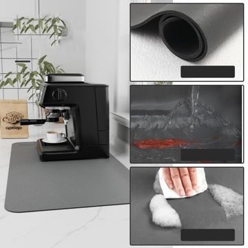 КОВРИК для кофемашины SILICONE PAD Серый 30х40 см АБСОРБЕНТ
