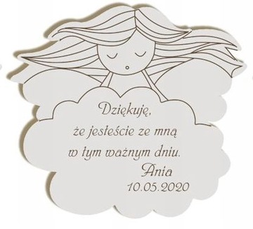 Magnes PODZIĘKOWANIA DLA GOŚCI KOMUNIA CHRZEST