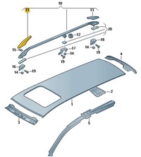 фото thumb №2, Накладка рейлинг перед левый passat b6 b7 вариант