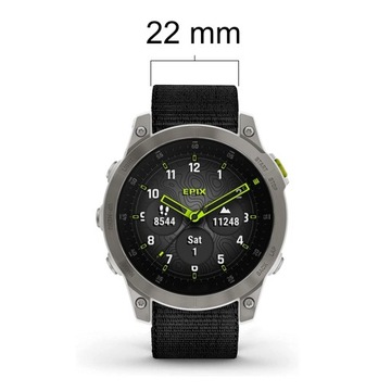 Нейлоновый ремешок UltraFit V2 22 мм для GARMIN Fenix ​​5 6 7 Epix 2 Pro — черный