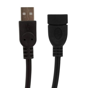 Удлинитель порта USB A-A 2.0, кабель «папа-гнездо», 2 м, черный удлинительный кабель