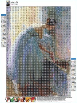 Diamond Emelcodery Diamond Mosaic 5D Balleerina