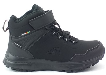 ŚNIEGOWCE AMERICAN CLUB TRAPERY ZIMOWE CIEPŁE POLAR CZARNE TREKKING RZEP 39