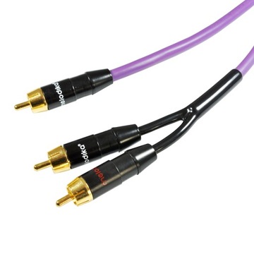 KABEL DO SUBWOOFERA TYP Y MELODIKA MDSWY70 PURPLE RAIN 1 RCA - 2 RCA 7m