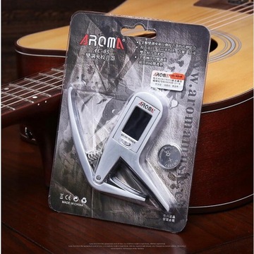 Aroma kapodaster gitarowy z funkcją tunera